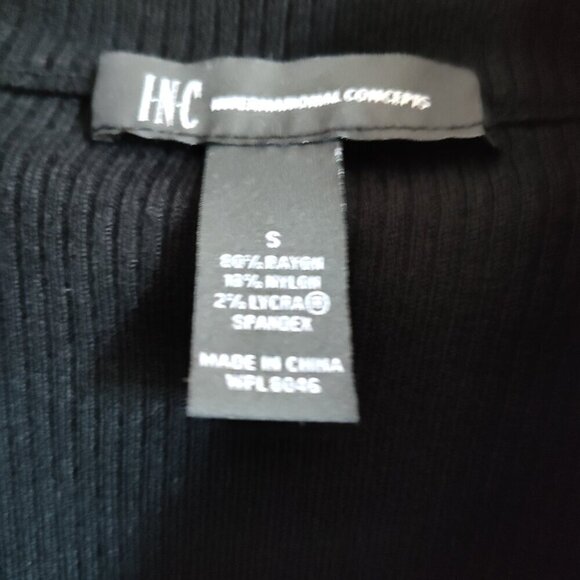 Ladies SZ S Inc Black Cowl Neck Short-Sleeve Sweater - Picture 4 of 4